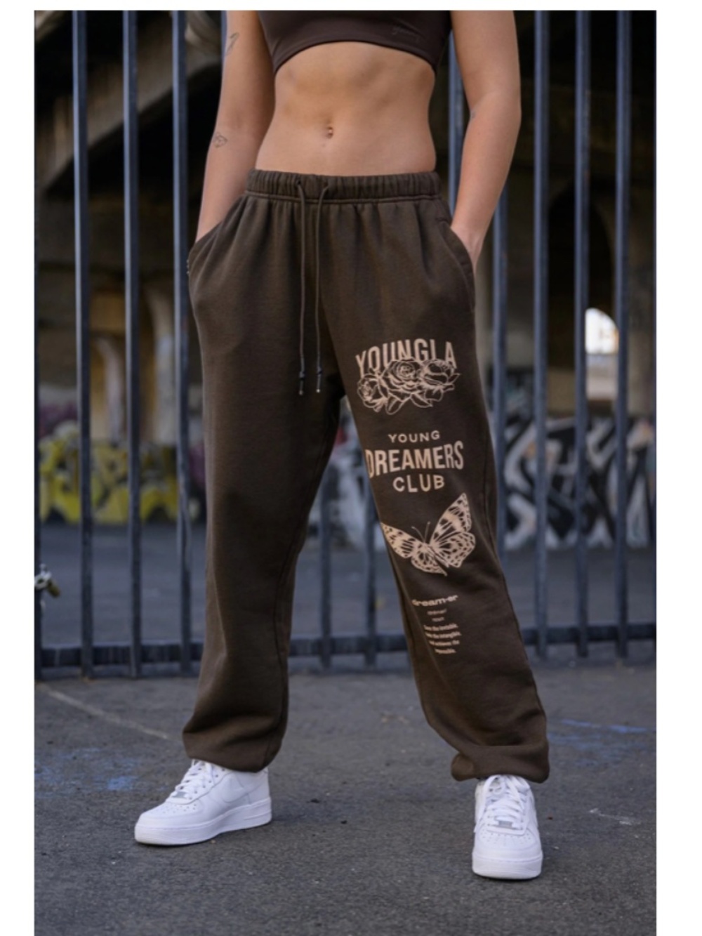 YOUNGLA W211 Dreamers Joggers Dusty Mauve Size Small - Picture 2 of 7